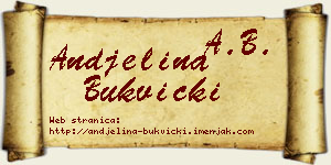 Andjelina Bukvički vizit kartica